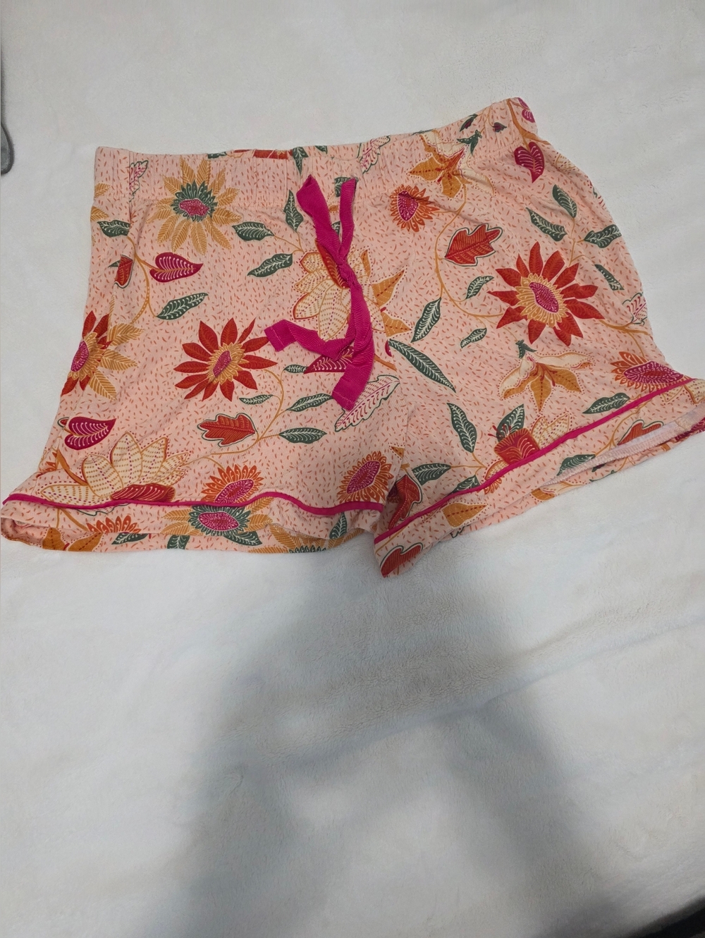 Spartina 449 S Peach Pink Botanic Garden Floral Shorts PJ Lounge